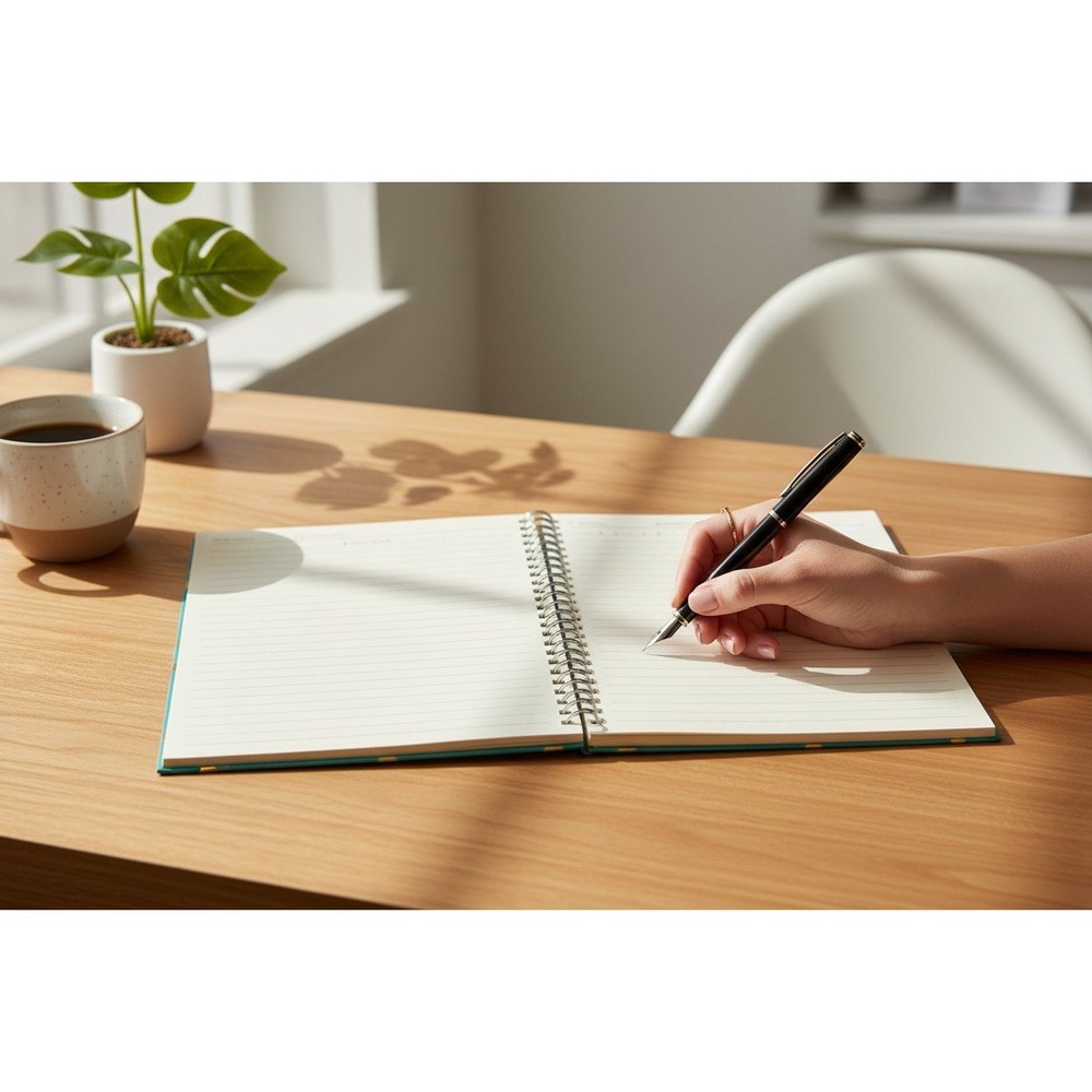 Clementine Paper Inc Notebook Unisex 8.5x11 Teal Gold New Polka Dot 729400
